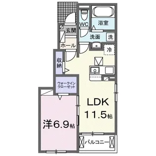 エトワール フィランテ【1階】の間取り