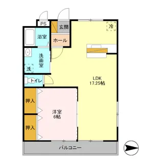 ハマノハイツ【2階】の間取り