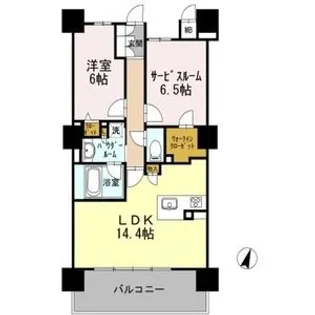 ロイヤルパークスERささしま【822号室】の間取り