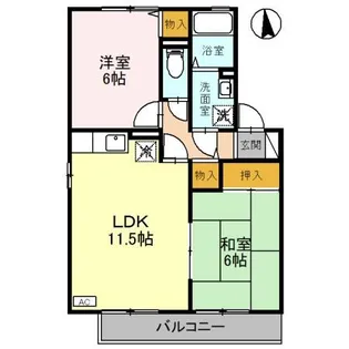 セジュール喜多 A【2階】の間取り