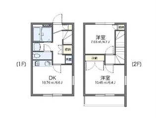 レオパレスサナロA【105号室】の間取り