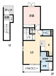 プロムナード貝塚公園2【2202号室】の間取り