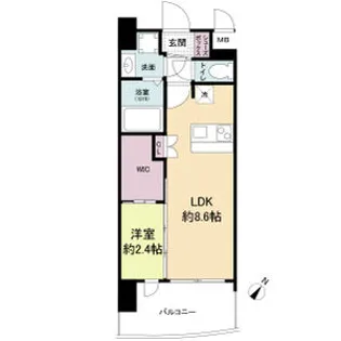 セレニテ阿波座ミラク【7階】の間取り