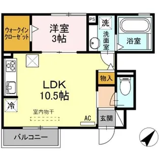 ジュネスS5【1階】の間取り