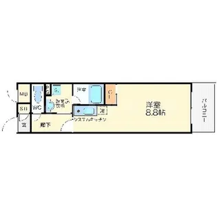 アスヴェルタワー大阪城WEST【4階】の間取り