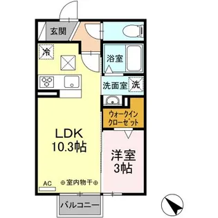 パプリカⅢ B【1階】の間取り