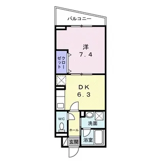 クレメントリバー【1階】の間取り