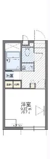 レオパレス南向【103号室】の間取り