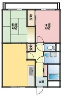 アパルタメントマーサ【202号室】の間取り