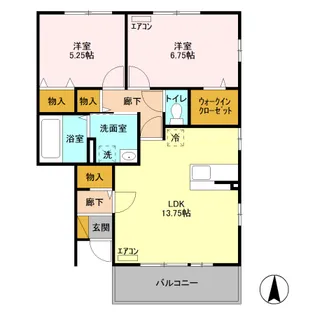 グランヴェール A【2階】の間取り