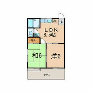 ハイツセレナ【1階】の間取り