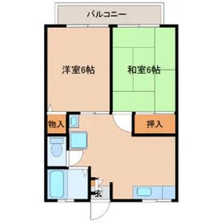 シティハイム今関C【202号室】の間取り