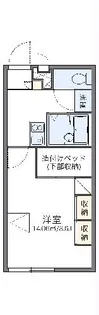 レオパレスドゥマン姉崎【206号室】の間取り