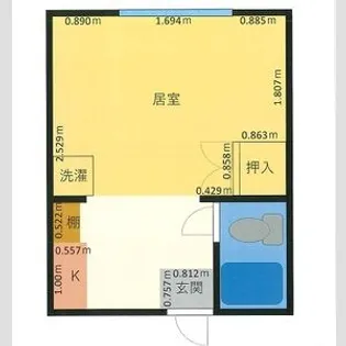 梶マンション【208号室】の間取り