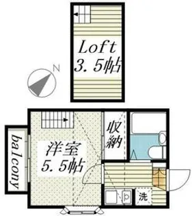 フラッツ634【101号室】の間取り