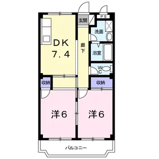 リファイン55壱番館【1階】の間取り