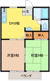 玉戸ハイツ【1階】の間取り