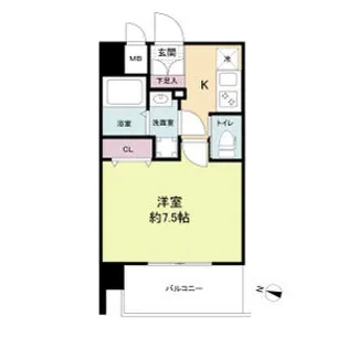 プライマル新大阪【9階】の間取り