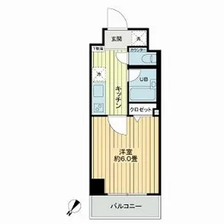 ロワール関内エナジス【3階】の間取り