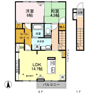 トーラス沃宮【2階】の間取り