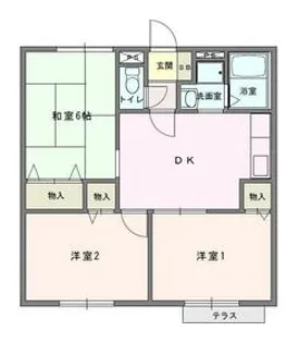 フォレストパークⅠ【203号室】の間取り