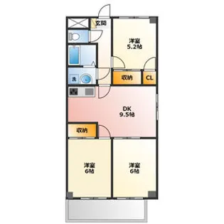 ディアコートツジ【2階】の間取り