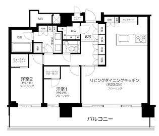 パークコート浜離宮ザ・タワー【35階】の間取り