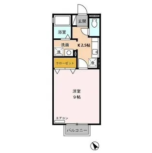 サウスウィンド B【2階】の間取り