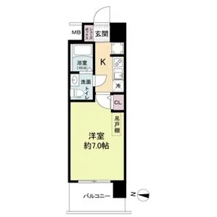 セレニテ東三国ミラク【3階】の間取り