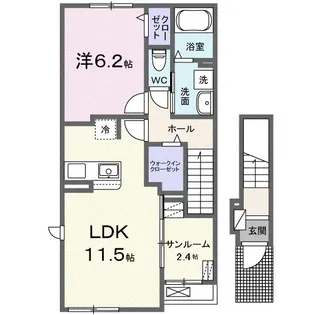 アヴニール【2階】の間取り