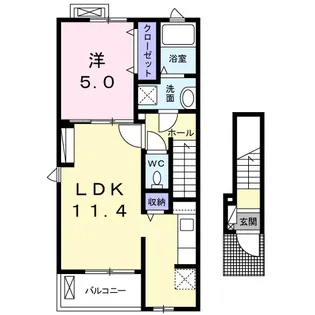 ラフルール【2階】の間取り