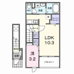 ボン シャオンスⅡ【2階】の間取り