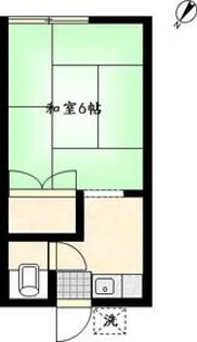 筑波荘【203号室】の間取り