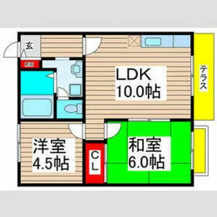ブリックビラ2【1階】の間取り
