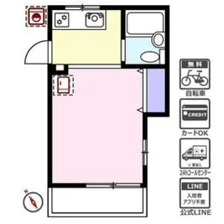 鎌谷町パレスⅡ【203号室】の間取り