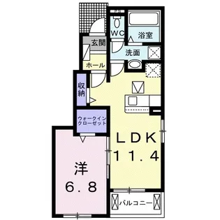 パークサイドベル Ⅲ【1階】の間取り