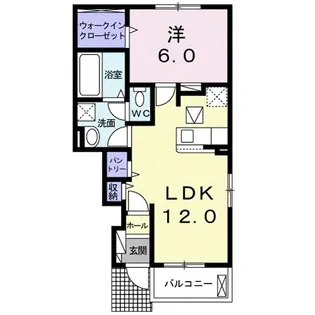 ホープイースト【1階】の間取り