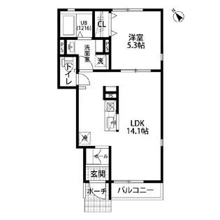 アムール ネージュ 参番館【101号室】の間取り