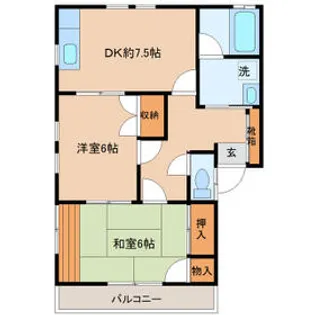 ファミリープラザE【1階】の間取り