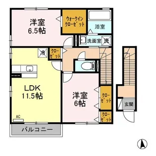 グリーン・リーフ熊倉 E【2階】の間取り