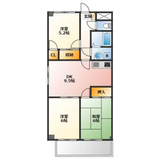 ディアコートツジ【4階】の間取り