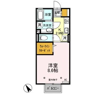 カーサ ルデルソ【2階】の間取り