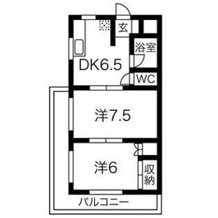 ニュー双葉マンション1号棟【3階】の間取り