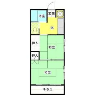 柿生コーポ【202号室】の間取り