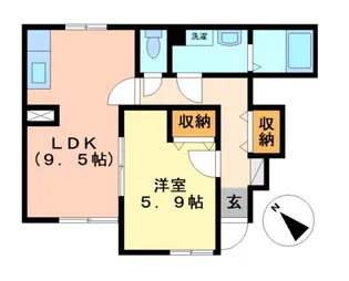 クラッセ表原【1階】の間取り