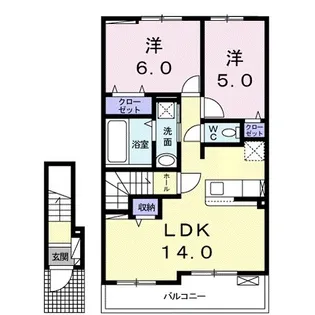 MTIハイツ Ⅵ A【2階】の間取り