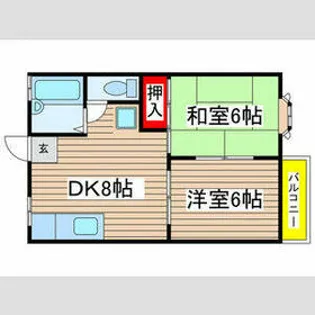 ドミールパーク【202号室】の間取り