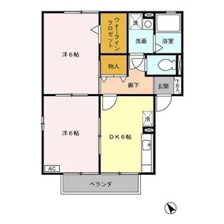 スクウェア・ヒル A【2階】の間取り