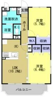 プリムヴェールC棟【2階】の間取り