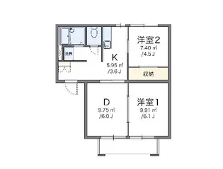 レオパレスエル・ソールA 【103号室】の間取り